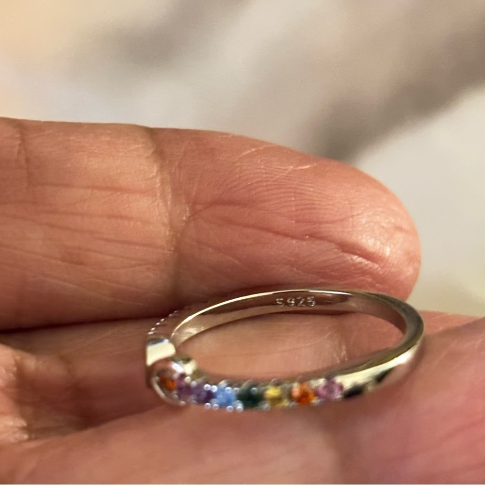 Silver S925 Infinity Ring Size 6 - image 2